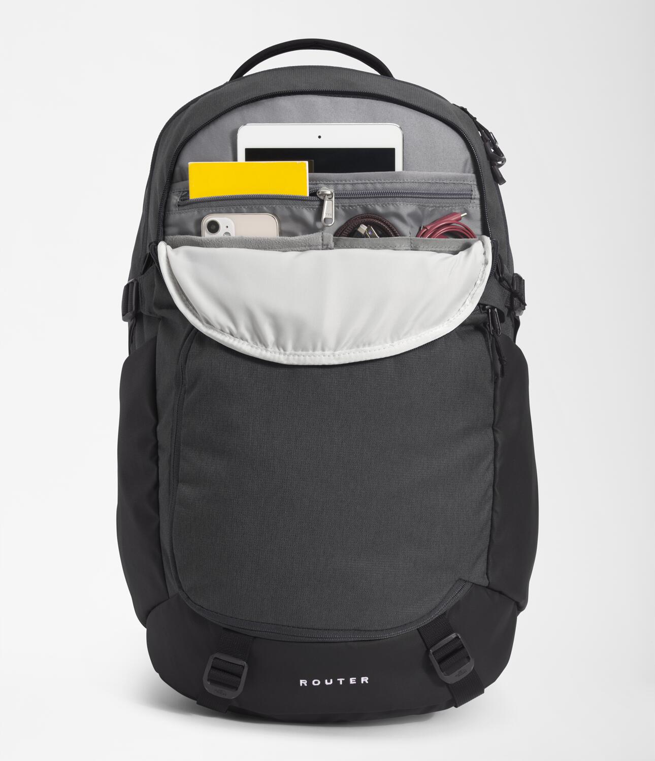 Mochila Router Unisex, Gris Asfalto c/Negro